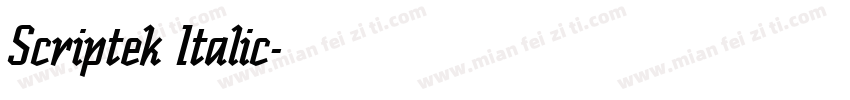 Scriptek Italic字体转换